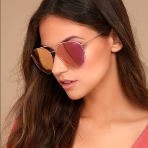 Quay Australia Indio Pink Gold Mirror Sunglasses
